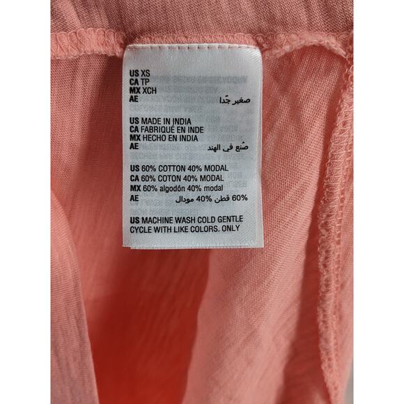 Style & Co Tank Top XS‎ Geranium Petal Pink Handkerchief Hem Scoop Neck Layering - Picture 5 of 9